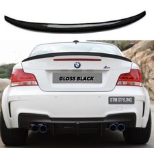 BMW 1 SERIES E82 REAR BOOT SPOILER TRUNK PERFORMANCE LIP GLOSS BLACK 2007-2013 