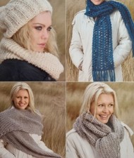 Knitting Pattern Lady's Aran Hat / Scarf / Shawl  (866)