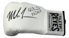 Mike Tyson Evander Holyfield Signed Left Hand White Cleto Reyes Boxing Glove JSA