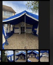 Suncamp trailer tent with extra awning