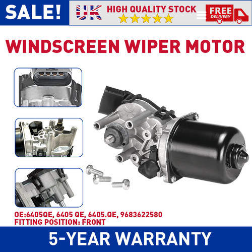 Front windscreen wiper motor - front,