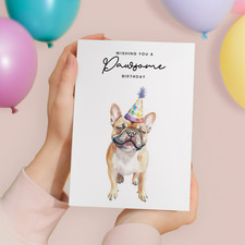French Bulldog Birthday Card – Cute Dog Lover Greeting Card