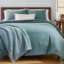 3-Piece Nimbus Blue Comforter Set Full/Queen -Soft, Reversible, Washable Bedding