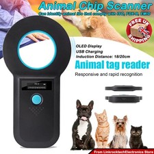 Portable OLED Pet Dog Cat Scanner EMID ISO Chip Animal Tag Microchip Reader UK