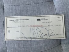 Joseph Jackson-signed cheque/check, dated April 8 1985, Michael Jackson's father