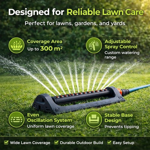 Oscillating lawn sprinkler - oscillating,