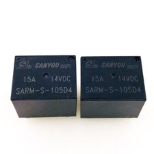 2Pcs SANYOU SARM-S-105D4 15A 14VDC Power Relay 5Pins