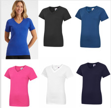 Ladies V-Neck T-Shirt Size UK