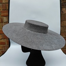 grey large fascinator