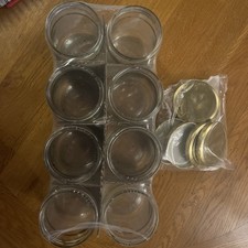 8 New 500ml Glass Jars with