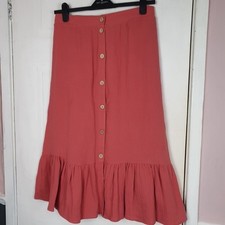 Damart Long Skirt Button Down