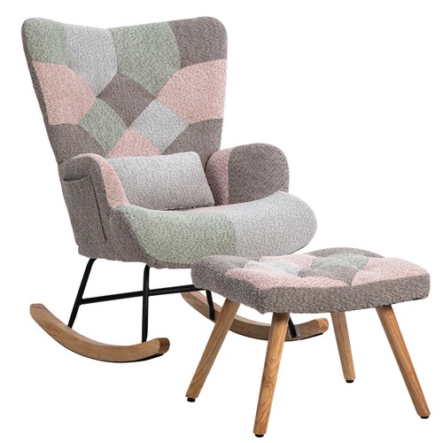 Rocking chair with footstool - rocking,