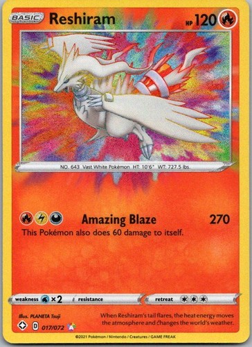 Reshiram amazing rare shining - reshiram,