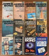 12 x Vintage 1950-60s James Bond / 007 Pan First Edition Books - Ian Fleming