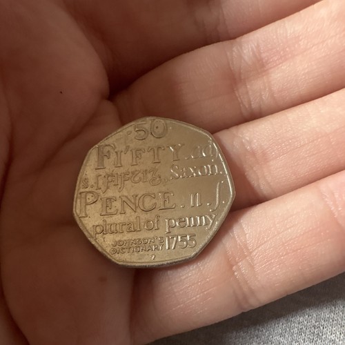 British 50p coin johnson - british,
