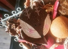 Handmade Reindeer Log Slice