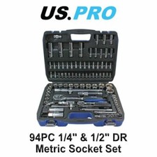 US PRO Tools 94pc Metric 1/4 &