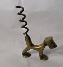 Vintage Brass Dog Shaped Corkscrew