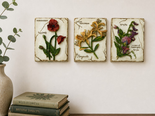 Floral wall plaques - floral,