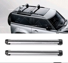 Silver Aluminium Cross Bars To Fit Land Rover Defender 90 2020+ Roof Load Rack