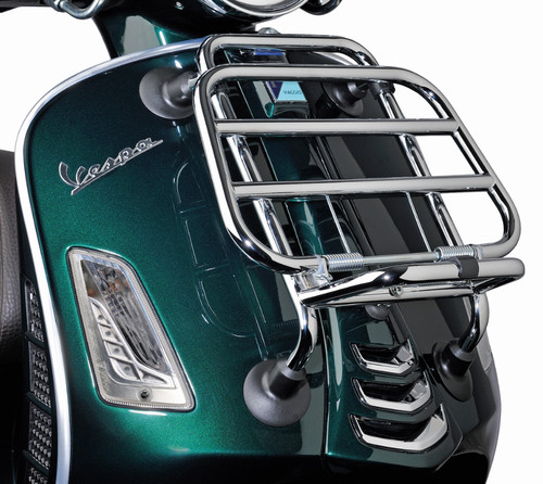 Front chrome luggage rack - front,