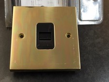 HAMILTON BRASS VICTORIAN TELEPHONE POINT MASTER BLACK INSERT