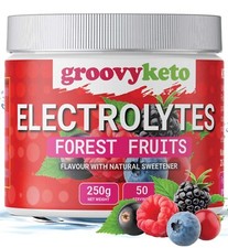 Groovy Keto Electrolytes Powder Forest Fruit Flavour 250g 50 Servings Sugar Free