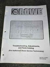 Rowe Cd-RNH laser star CD. Troubleshooting Adjustment And Parts Catalogue