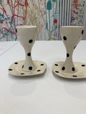 Martin Gulliver Cream And Black Spotty Egg Cups (Pair)