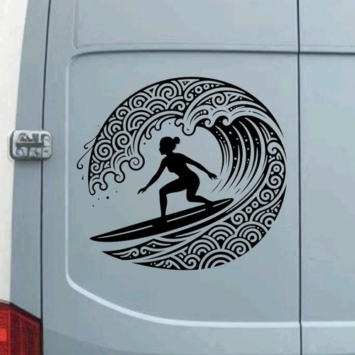 Aztec surfer 55cm decal - aztec,