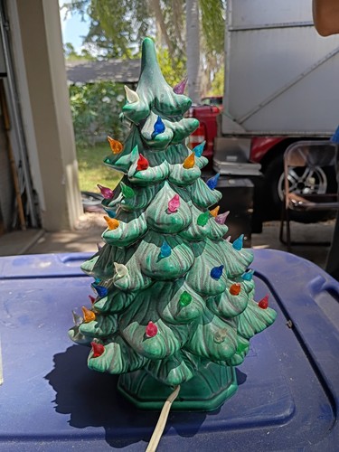 Vtg ceramic christmas tree - vtg,