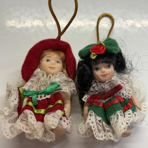 Tiny porcelain doll ornament