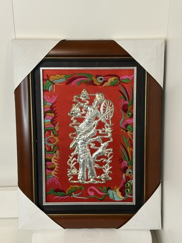 Framed chinese silk embroidery - framed,