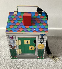 Melissa & Doug 4 Doorbell Wooden House. No Dolls ,4 keys Toy House With Keys