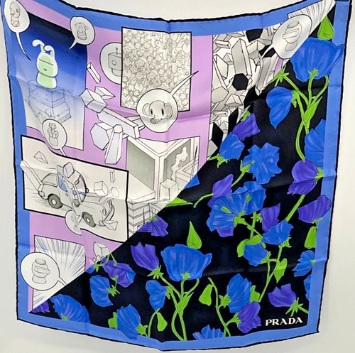Authentic prada silk - silk, square