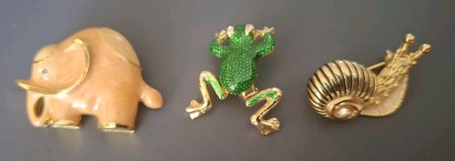 Enamel animal brooches green - 3,