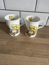 Roy Kirkham Fine Bone China Mugs Teddy Bears x 2 Vintage 1992