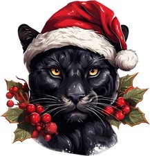 Black Christmas Panther Wall