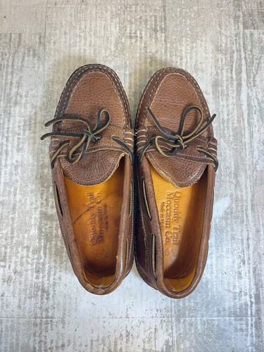 Quoddy brown leather moccasins - brown,