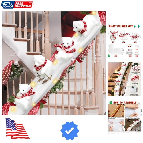 Polar bear christmas staircase - christmas,