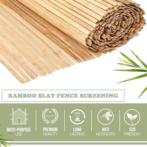 Bamboo slat fence screen roll - fence,
