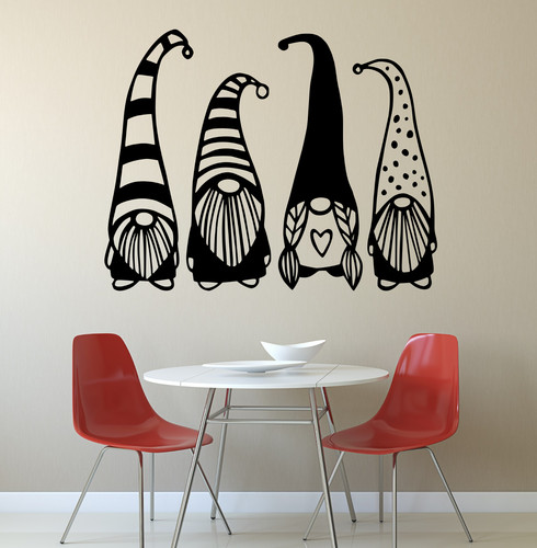 Gnomes removable vinyl wall - gnomes,