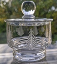 Stuart Crystal Woodchester Small Lidded Jam/Preserve Pot/Jar
