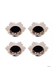 Garden Reflections Set of 4 Colour Changing Solar Acrylic Flower Lights - New