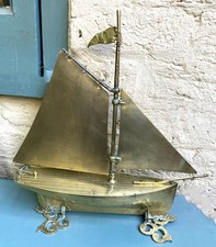 Antique English Brass Sailing