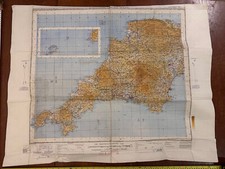 Original WW2 British Army RAF Navy Base Map of England - South West - Plymouth
