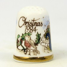 CAVERSWALL THIMBLE 'CHRISTMAS 1984' (TM022)