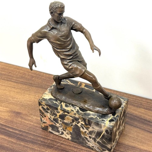 Football bronze statue soccer - bronze,