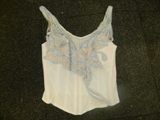 La Perla Light Blue Glitter Corset Top, Size EU 46