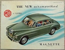 MG MAGNETTE SERIES ZA Car Sales Brochure Sept 1955-56 #H&E 5578